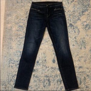 J Brand Dark Wash Skinny Jeans with Zippers
